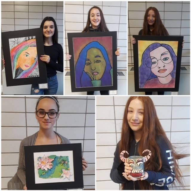 Winners of the Geauga County Juried Student Art Awards Show