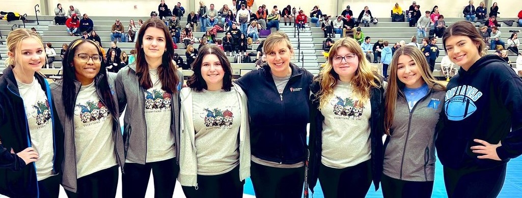 Eight Girls from South High School Smiling