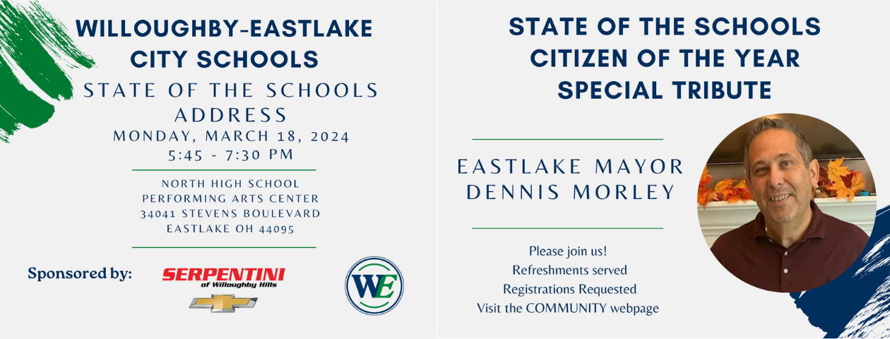 State of the Schools March 18th Announcement and Dennis Morley Tribute